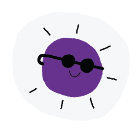 Purple Sun with Sunglass Icon - SuperPark Australia
