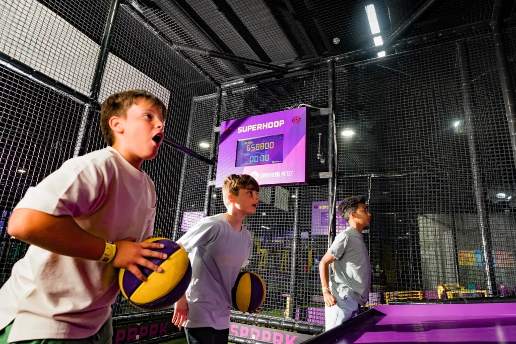 superpark superhoop basketball shooting games for kids melbourne