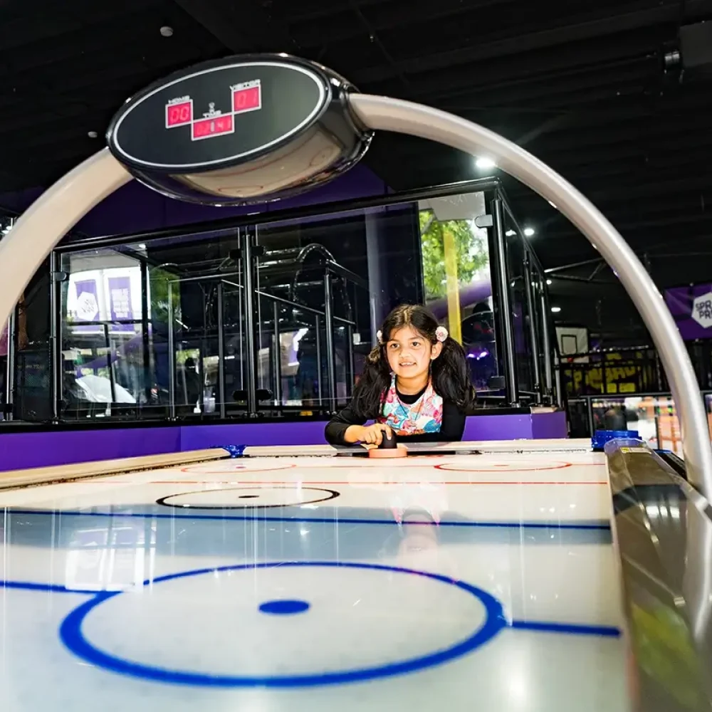 SuperPark air hockey game activity